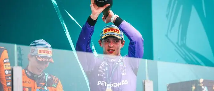 Da war kein Champagner darin: Kimi Antonelli