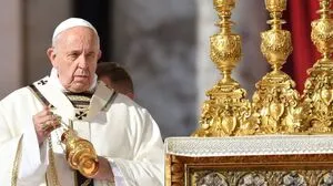 Papst Franziskus bei der Messe in Rom 