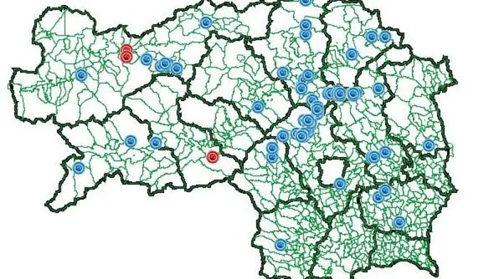 Schwere Unwetter machten am Dienstag den Feuerwehren in der Steiermark zu schaffen - siehe Einsatzübersicht vom Nachmittag ...