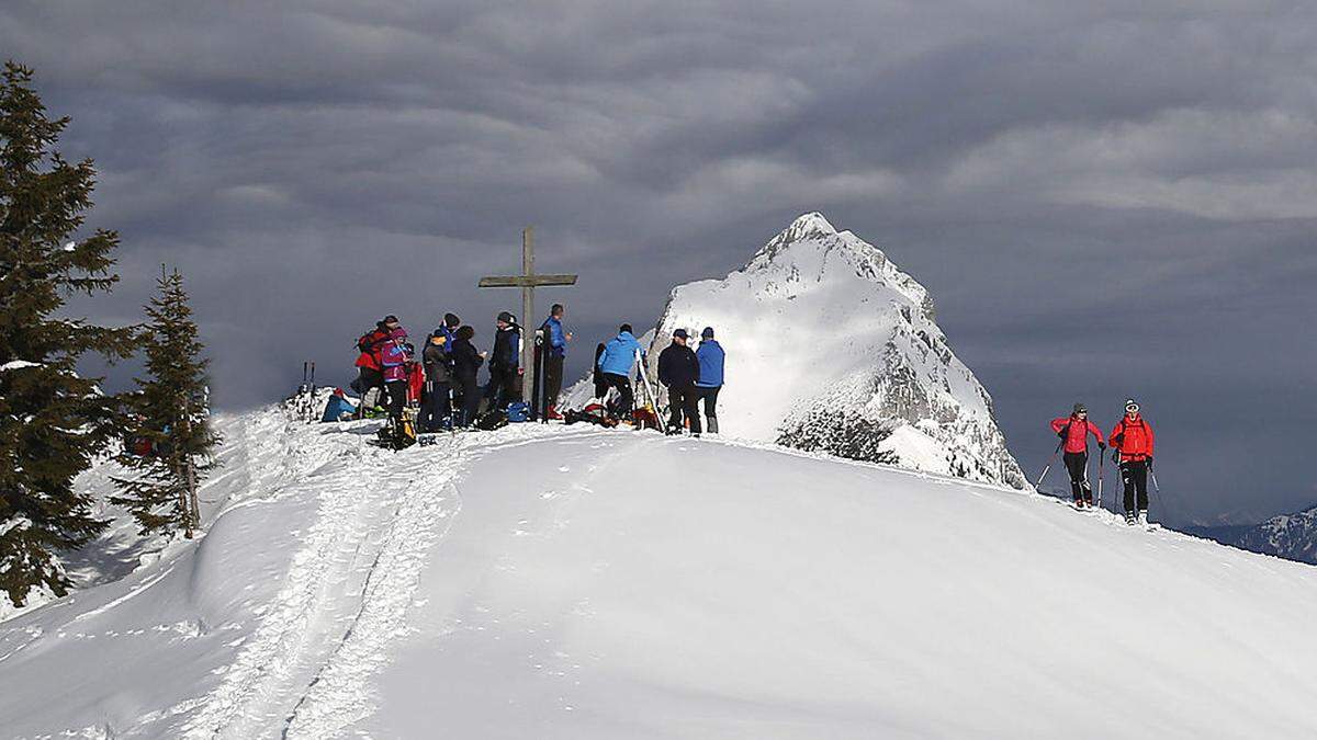 Der Gscheideggkogel bietet einen prächtigen Ausblick auf den Lugauer