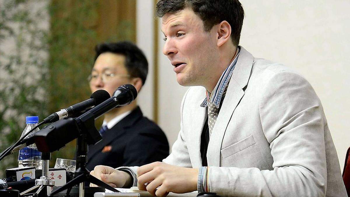 Warmbier beim Prozess in Pjöngjang