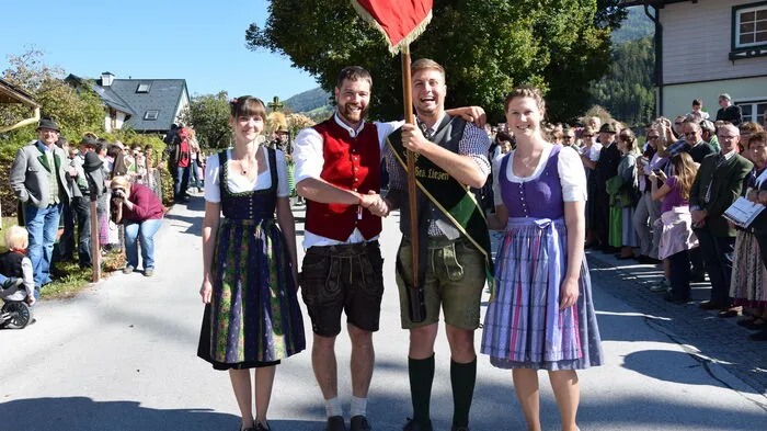 Der Vorstand der Landjugend Pruggern-Michaelerberg: Elisabeth Gruber, Michael Möstl, Lukas Hüttenbrenner, Elisabeth Möstl