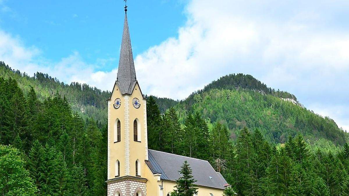 Die evangelische Kirche in Weißbriach, Gemeinde Gitschtal