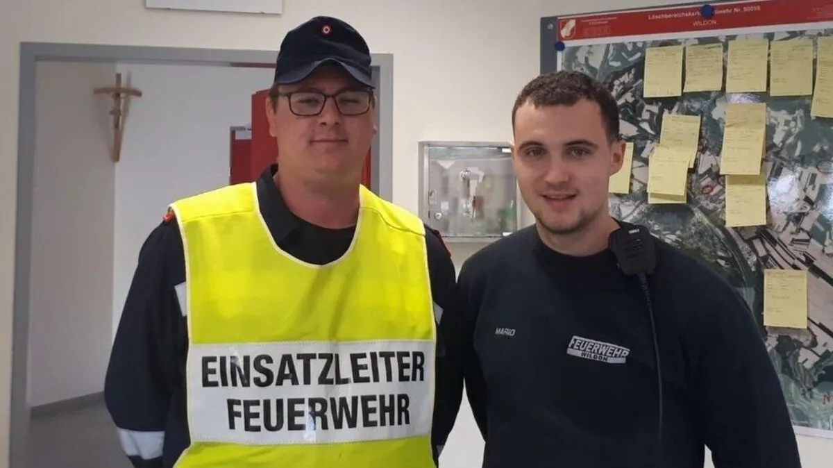 Kommandant und Einsatzleiter Christian Sorko (links) und Mario Predota von der FF Wildon