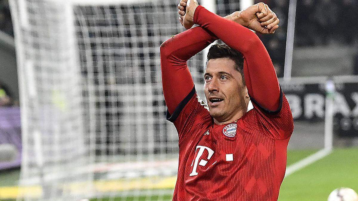 Robert Lewandowski traf für die Bayern doppelt