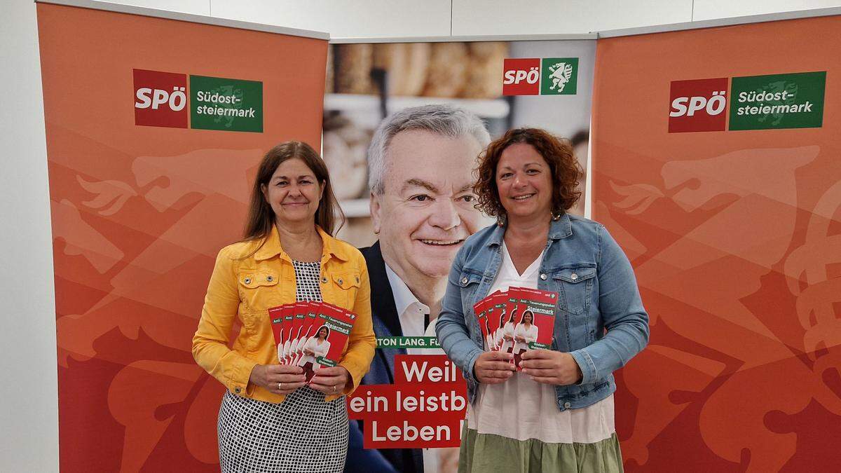 Soziallandesrätin Doris Kampus (SPÖ) und LAbg. Cornelia Schweiner (SPÖ)