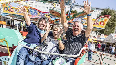 Ida Müller mit Bibiane und Engelbert Mesnarz 