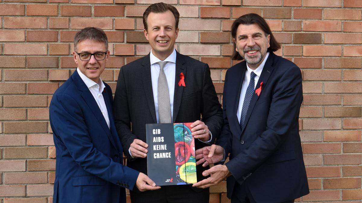 Werben für das Testangebot in Deutschlandsberg: Manfred Rupp, Karl-Heinz Kornhäusl und Josef Wallner 