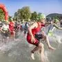 Der Company Triathlon ging bei strahlendem Sonnenschein über die Bühne