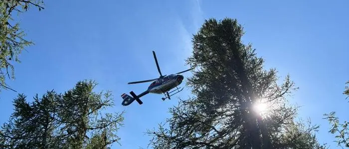 Auch der Polizeihubschrauber Libelle war im Einsatz
