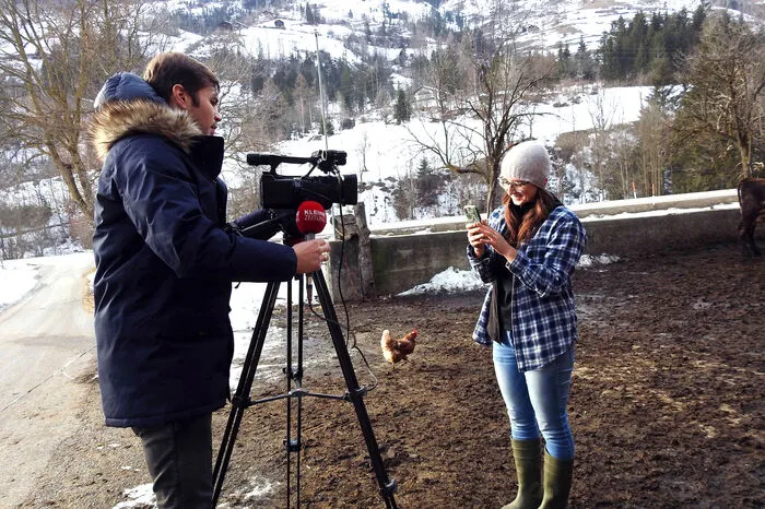 Blog vom Interview. Frau Freudig hielt auch gleich den Kleine-Videoreporter Andreas Walcher in ihrem Blog fest.