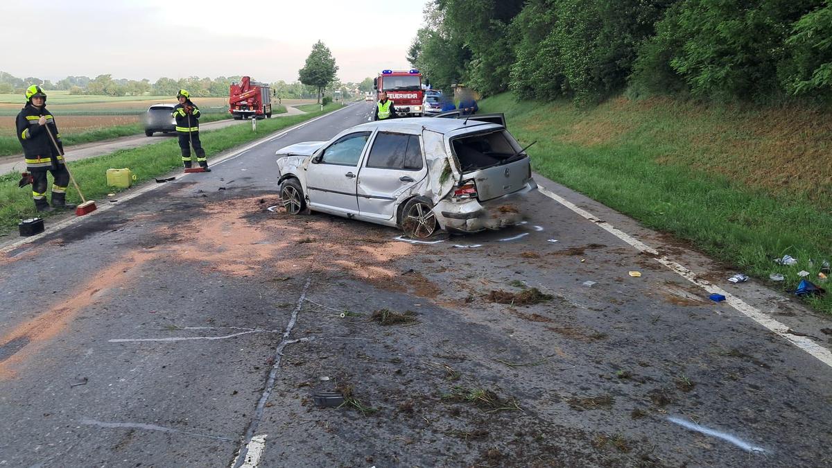 Die Feuerwehr Heiligenkreuz im Lafnitztal war am Unfallort im Einsatz