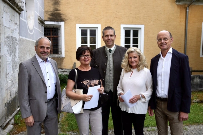 Intendant Bernhard Zlanabitnig, Evelyn Walcher, Daniel Kreiner, Barbara und Gerhard Dietrich