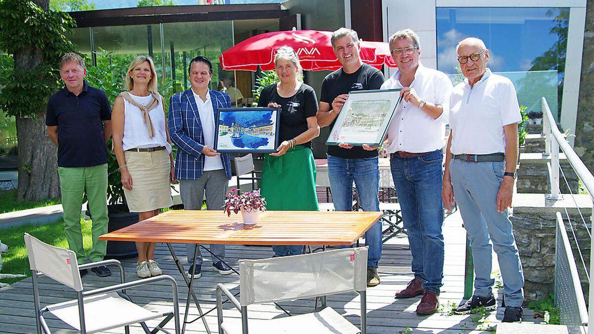 Über den Dächern von Bruck sollte sich heuer noch allerhand tun. Das hoffen Werner Hofer, Susanne Kaltenegger, Thomas Pekastnig, Anita und Harald Frager, Peter Koch und Fred Weber (von links)