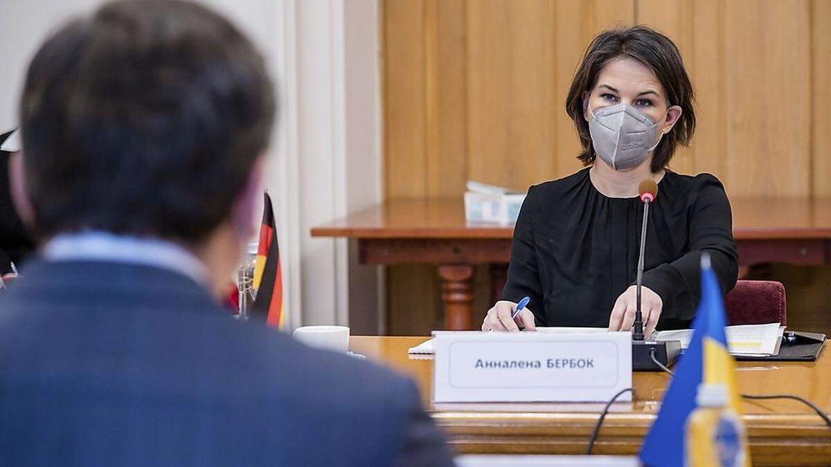 Gestern in Kiew, heute in Moskau: Deutschlands Außenministerin Annalena Baerbock.