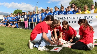 Einer der zahlreichen Bewerbe bei der Kinder-Sicherheitsolympiade