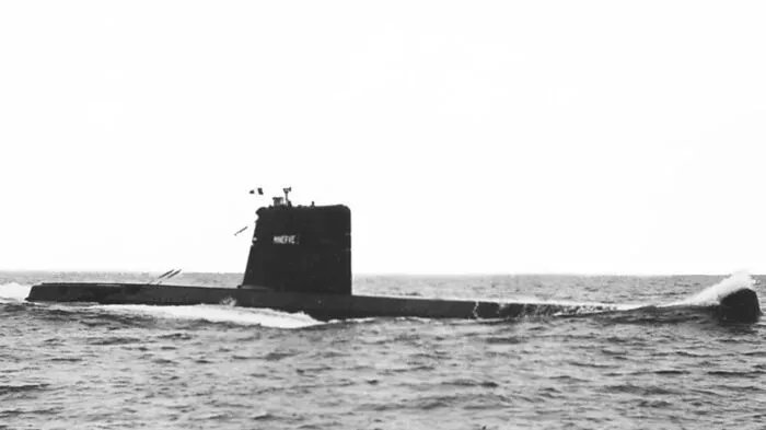 Die "La Minerve" auf hoher See in den 1960er-Jahren