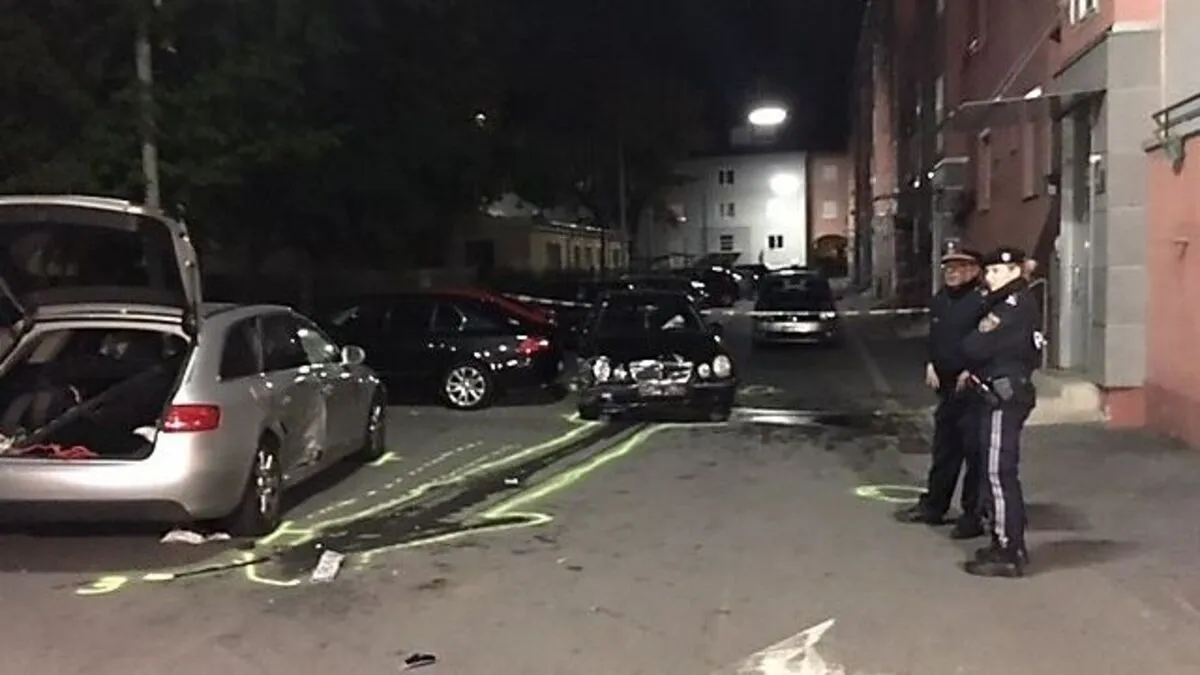 Der Tatort in einem Hinterhof in der Triester Straße in Graz