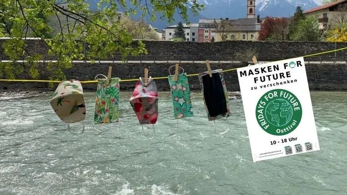 Frdiays for Future Regionalgruppe Osttirol setzt Zeichen gegen Wegwerf-Masken