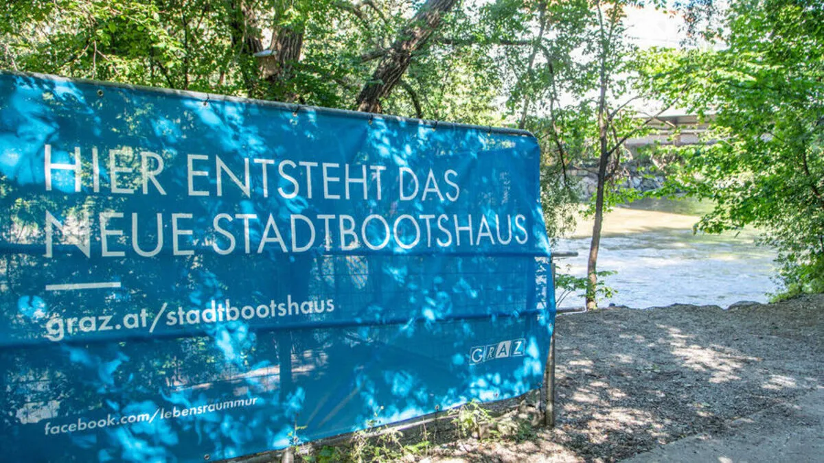 Ein Vorbote des neuen Bootshauses