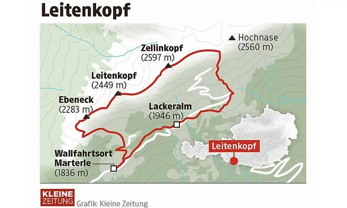 Die Route zum Leitenkopf