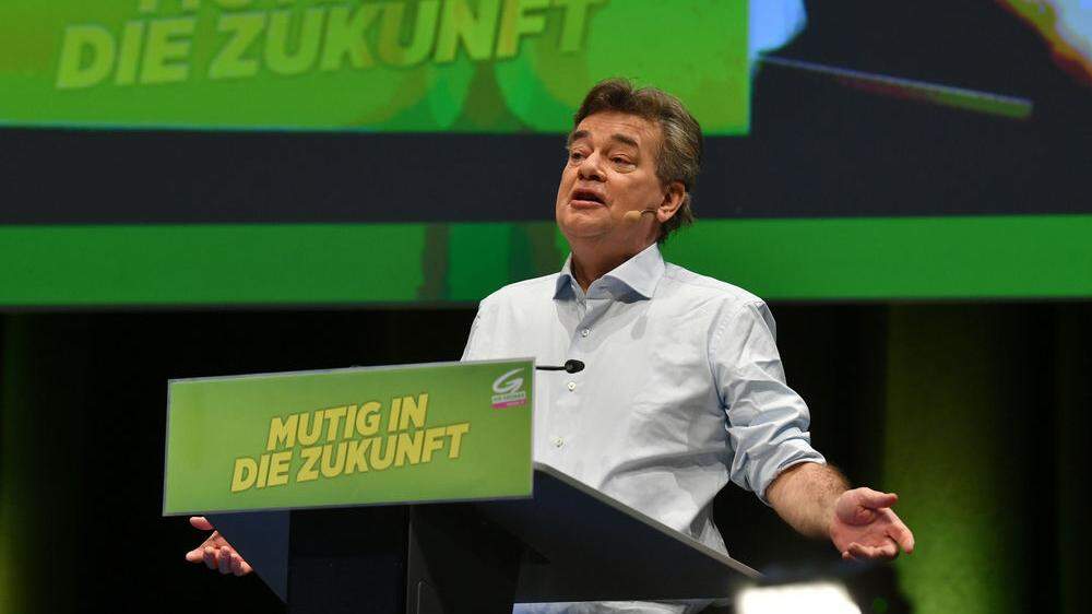 Werner Kogler am Bundeskongress der Grünen