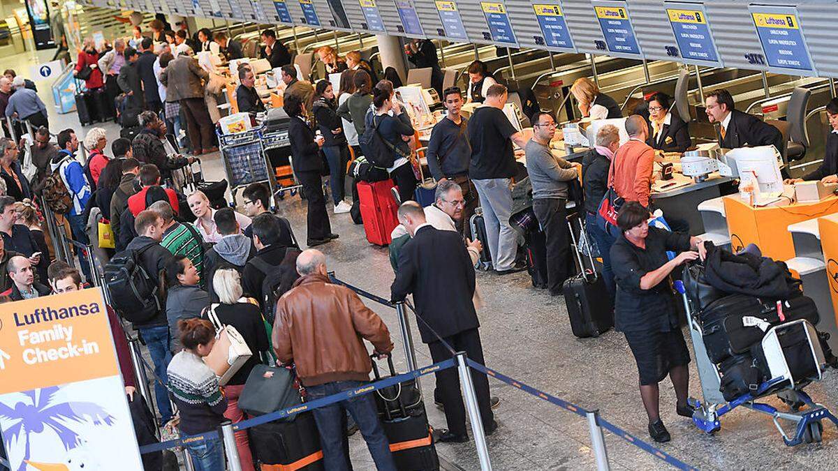 Lufthansa-Pilotenstreik in Frankfurt