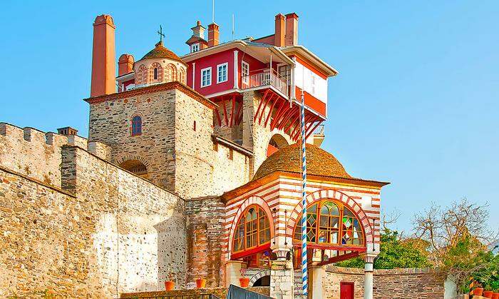 Das Kloster Vatopedi gleicht einer Festung