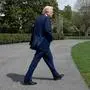 US President Donald Trump walks to Marine One prior to departing from the South Lawn of the White House in Washington, DC, on April 3, 2025, as he travels to Florida for the weekend. Trump is travelling to the Trump National Doral Golf Club in Florida before going to his Mar-a-Lago Resort. (Photo by SAUL LOEB / AFP)