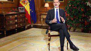 König in Bedrängnis: Spaniens König Felipe VI. bei seiner traditionellen Weihnachtsansprache