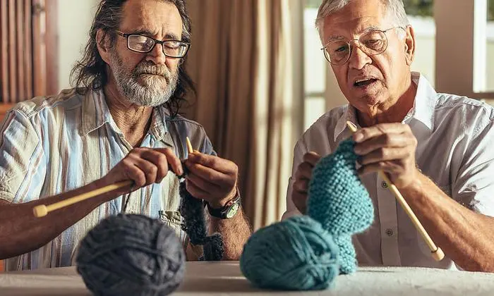 Stricken ist mitunter auch Männersache...