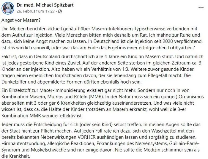 In sozialen Medien verunsichern Posting wie diese Menschen. Doch dabei handelt es sich um falsche Behauptungen