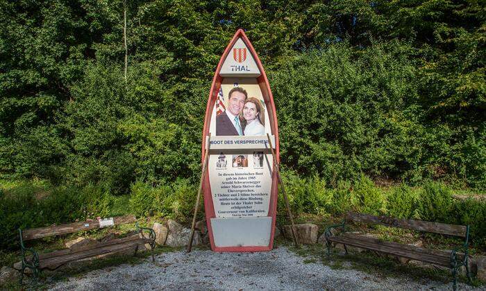 Das "Boot des Versprechens" steht heute noch als Denkmal am Thalersee bei Graz