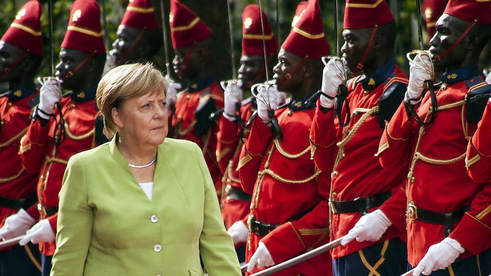 Merkel, hier am Dienstag bei ihrer Ankunft im Senegal