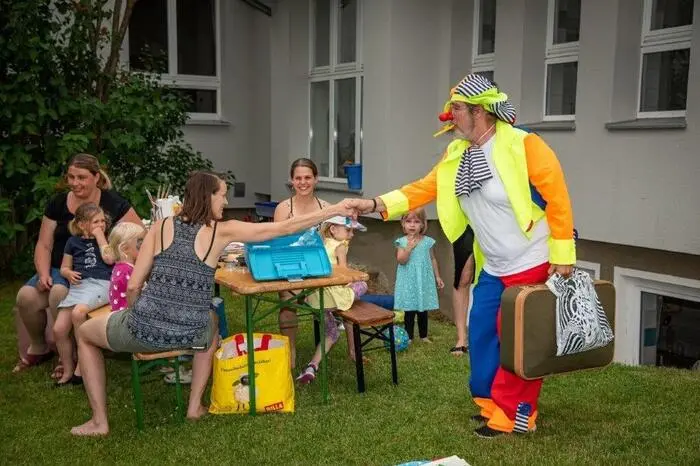 Riesenspaß mit dem Clown.