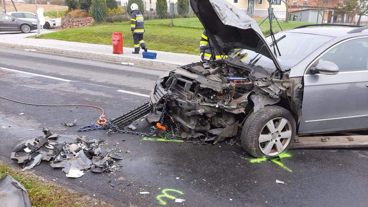 Am Unfallort stand die FF Kirchbach mit 22 Kräften im Einsatz