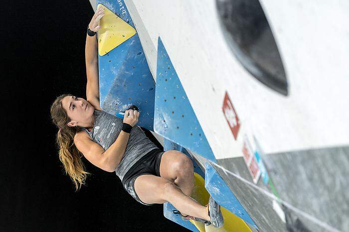 Auch Staatsmeisterin Johanna Färber ist Mitte August beim Bouldern auf dem Mariahilfer Platz mit dabei