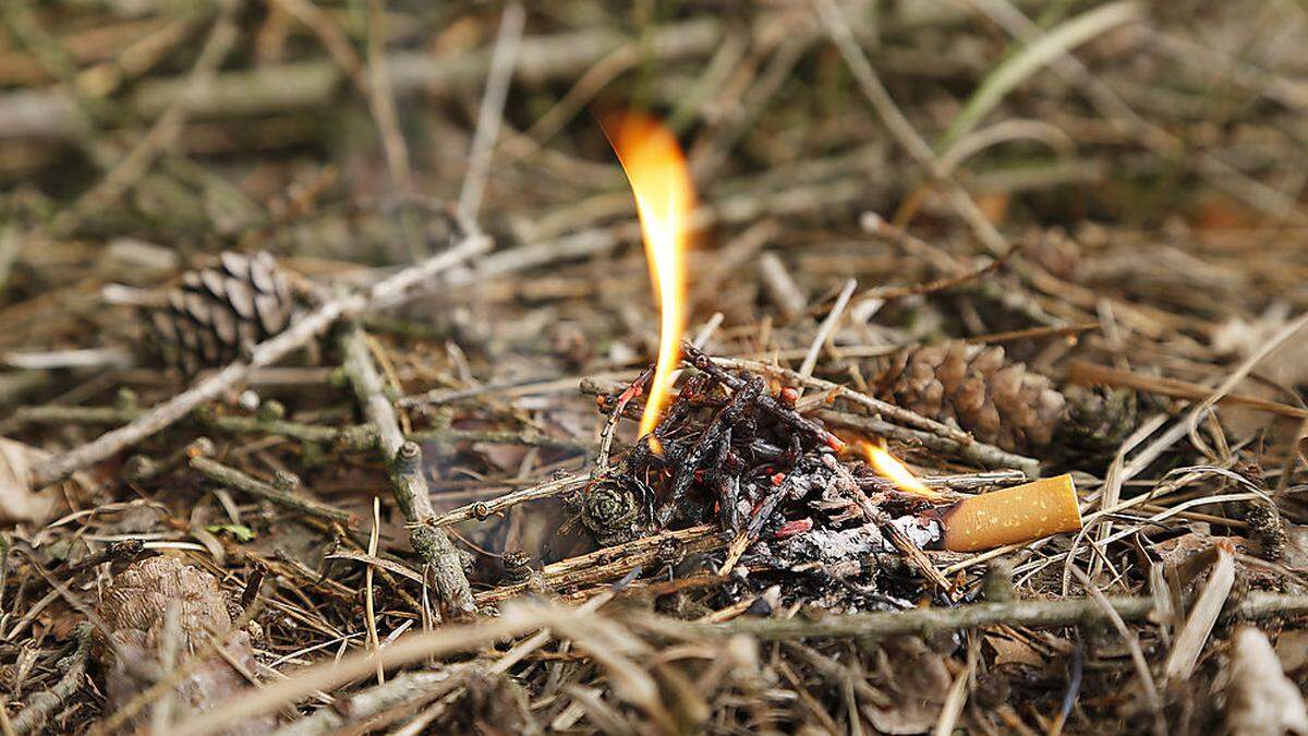 Auch weggeworfenen Zigaretten oder Glasscherben können Brände verursachen