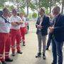Innenminister Gerhard Karner besuchte mit Landeshauptmann Christopher Drexler die Einsatzkräfte