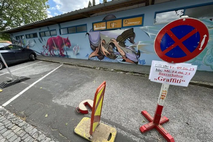 Oder die Mauer beim Herz-Freibad.
