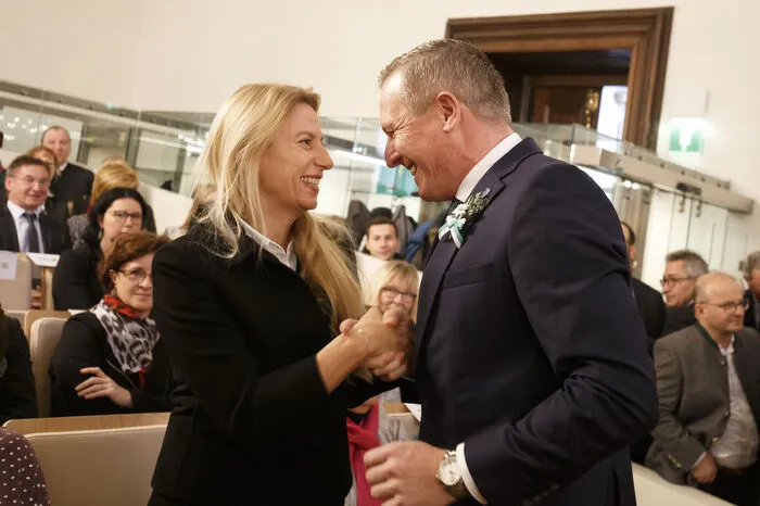 Ex-Ministerin traf auf Ex-Minister: Juliane Bogner-Strauß und Mario Kunasek