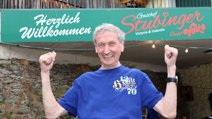 Valentin "Volte" Stubinger freute sich über den großen Erfolg und die zahlreichen Gäste.