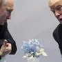 Trump: „Würde Putin zu Angriff ermutigen“ | FILE – Then-U.S. President Donald Trump, right, meets with Russian President Vladimir Putin at the G20 Summit in Hamburg, Germany, Friday, July 7, 2017. While in power, Trump derided the leaders of some friendly nations while praising authoritarians such as Putin. As chances rise of a Joe Biden-Trump rematch in the U.S. presidential election race, America’s allies are bracing for a bumpy ride. (AP Photo/Evan Vucci, File)