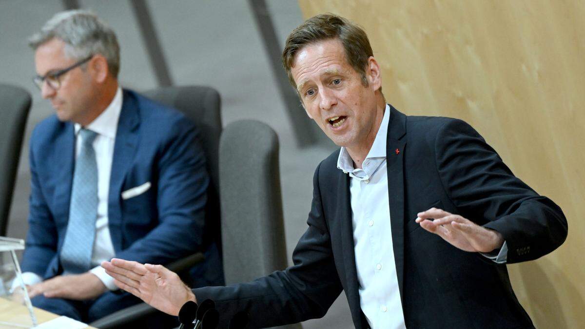 SPÖ-Finanzsprecher Jan Krainer (l.) übte scharfe Kritik am hohen Defizit