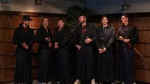 Jürgen Melzer, Lukas Neumayer, Lucas Miedler, Jurij Rodionov, Sebastian Ofner und Alexander Erler absolvierten einen Samurai-Kurs