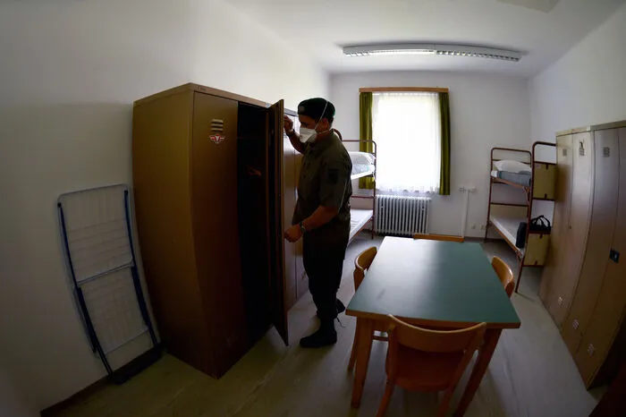 Einrücken und Bezug der Unterkunft der Milizsoldaten der 3. Jägerkompanie des Jägerbataillon Salzburg in der Schwarzenberg-Kaserne am Montag.