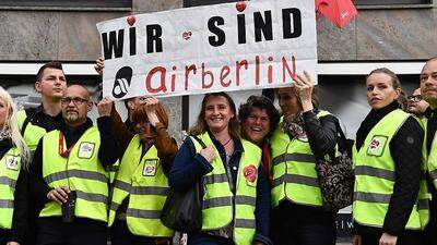 Geben nicht auf: Airberlin-Mitarbeiter