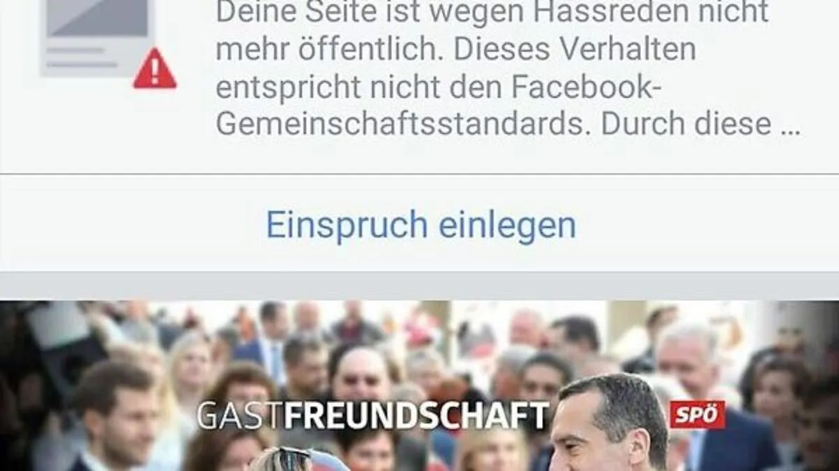 Offline, die Facebookseite der Steirer-SP. 