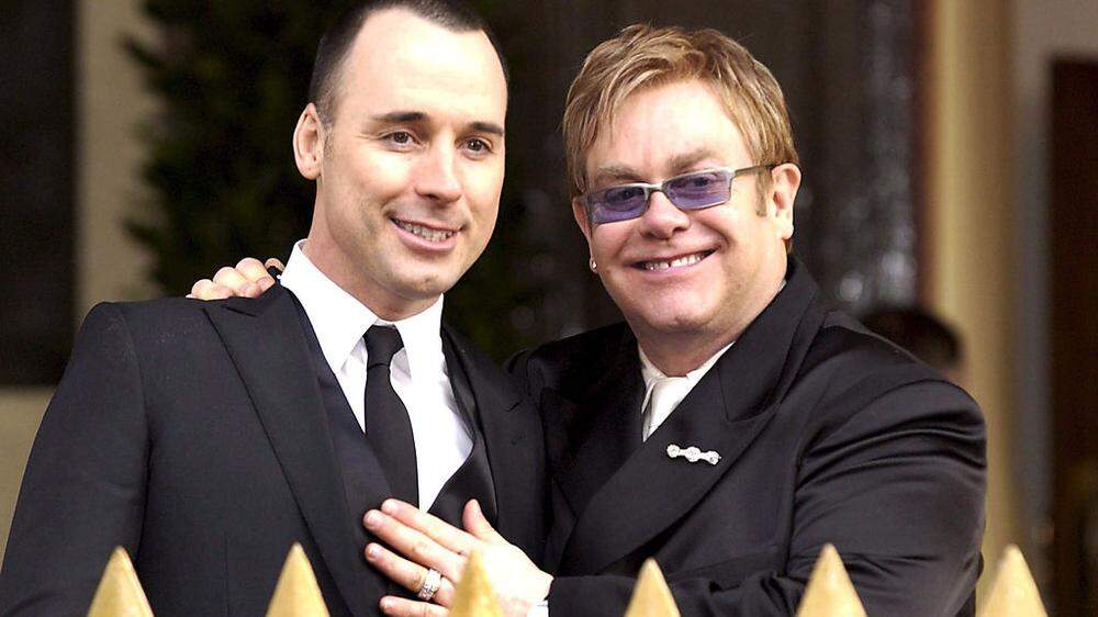 Elton John mit seinem Partner David Furnish