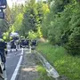 Gleich zu zwei Motorradunfällen war es am Wochenende im Bezirk Weiz gekommen, hier der Unfall in Miesenbach